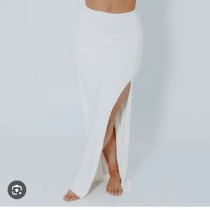 Klassy network ruched maxi skirt